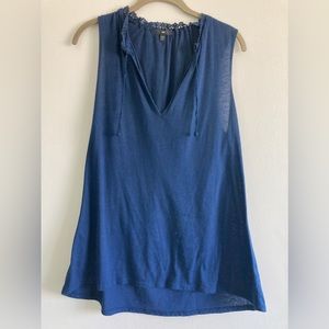 Gap blue sleeveless blouse